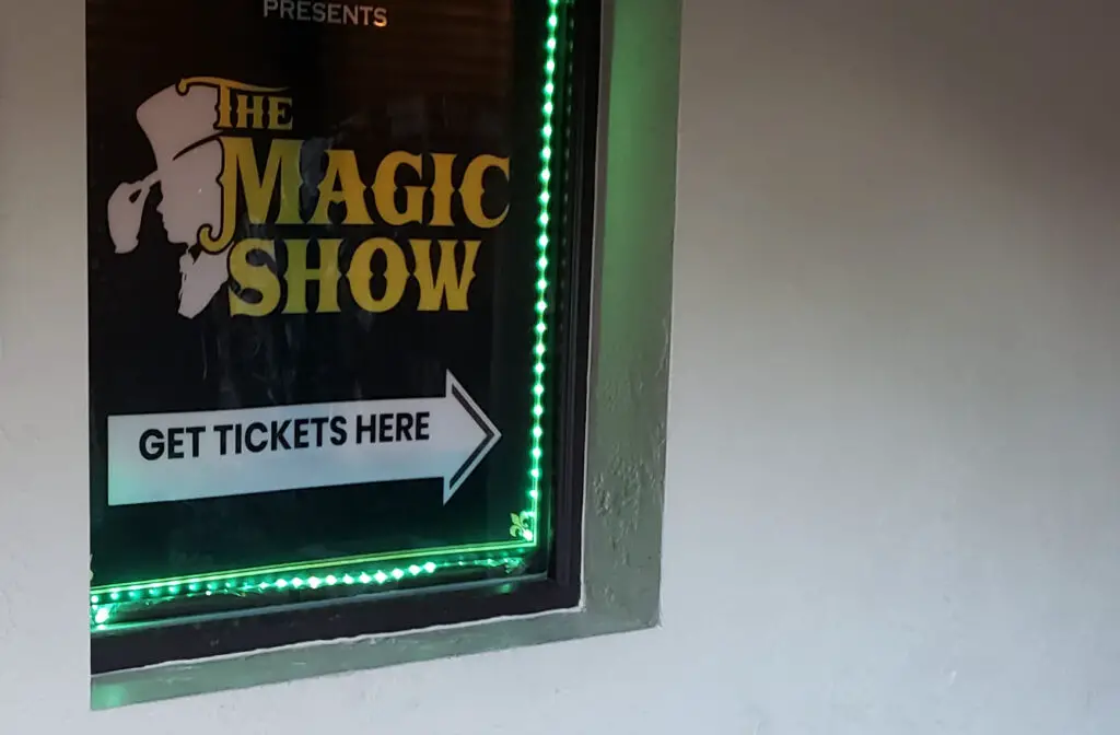 Magic Show sign